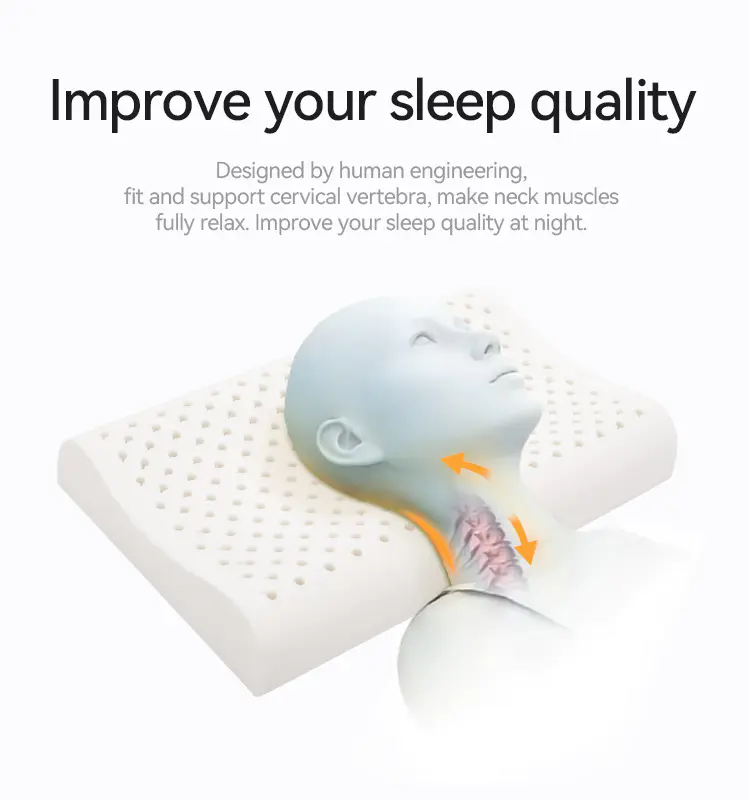 Old People Latex Ergonomic Pillow