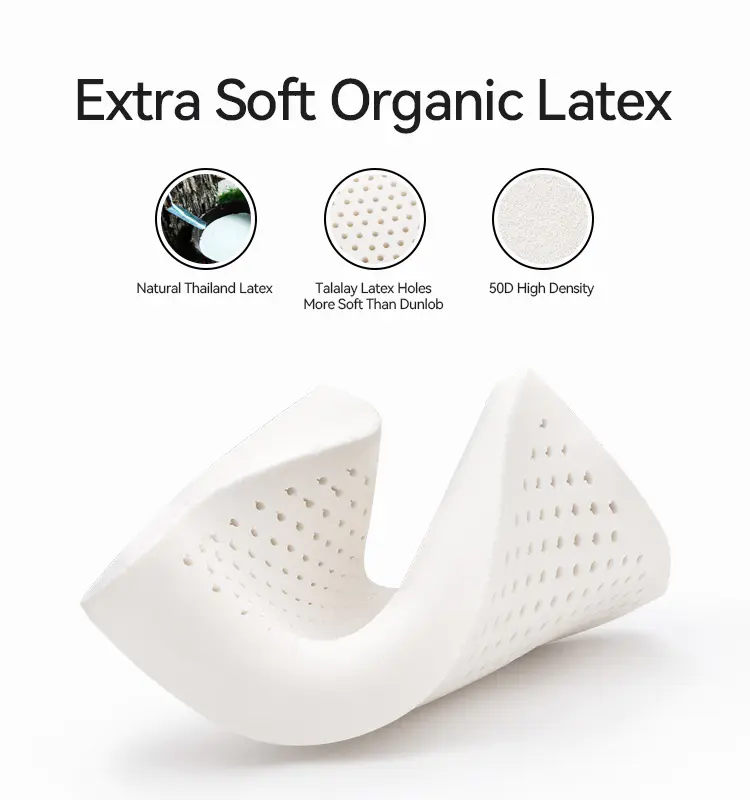 Old People Latex Ergonomic Pillow